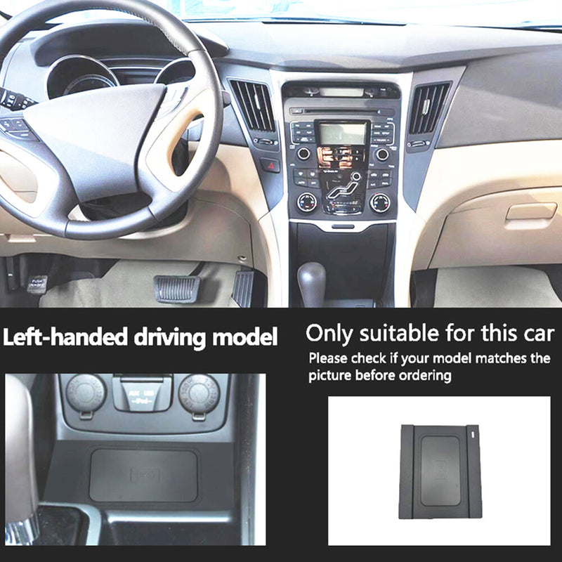 WXZOS Center Console Phone Wireless Fast Charging Pad for Hyundai Sonata 2010-2014