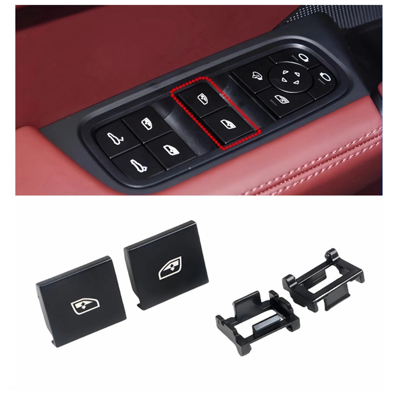 WXZOS Master Power Window Switch Push Button Cover for Porsche Cayenne (9Y0) 2018-2024