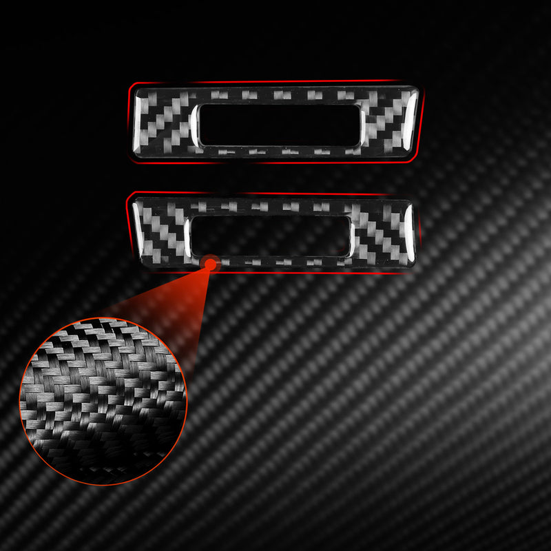 WXZOS Genuine Carbon Fiber Dashboard Air Vent Trim for Toyota Tundra 2007-2013