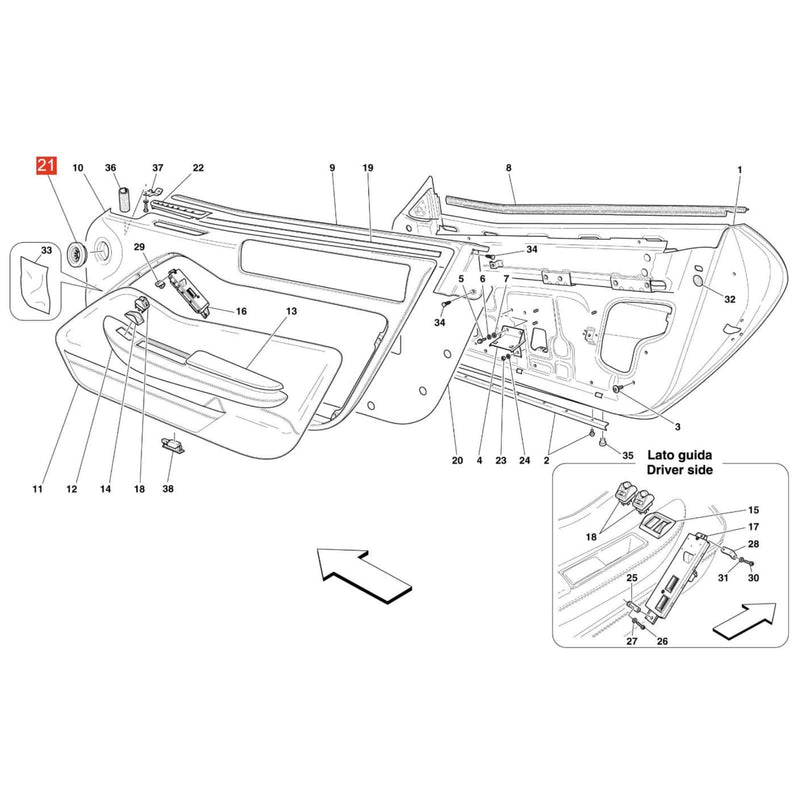 WXZOS Front Door Air Vent Trim Cover Frame for Ferrari California 2009-2014
