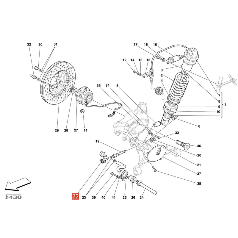 WXZOS Front  Anti-Roll Stabilizer Bar Link Replacment for Ferrari F430 360 2005-2009