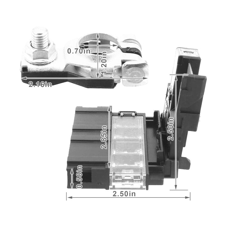 WXZOS 1PC 60A/80A/100A Positive Battery Fuse w/Terminal for Nissan 350Z 2009