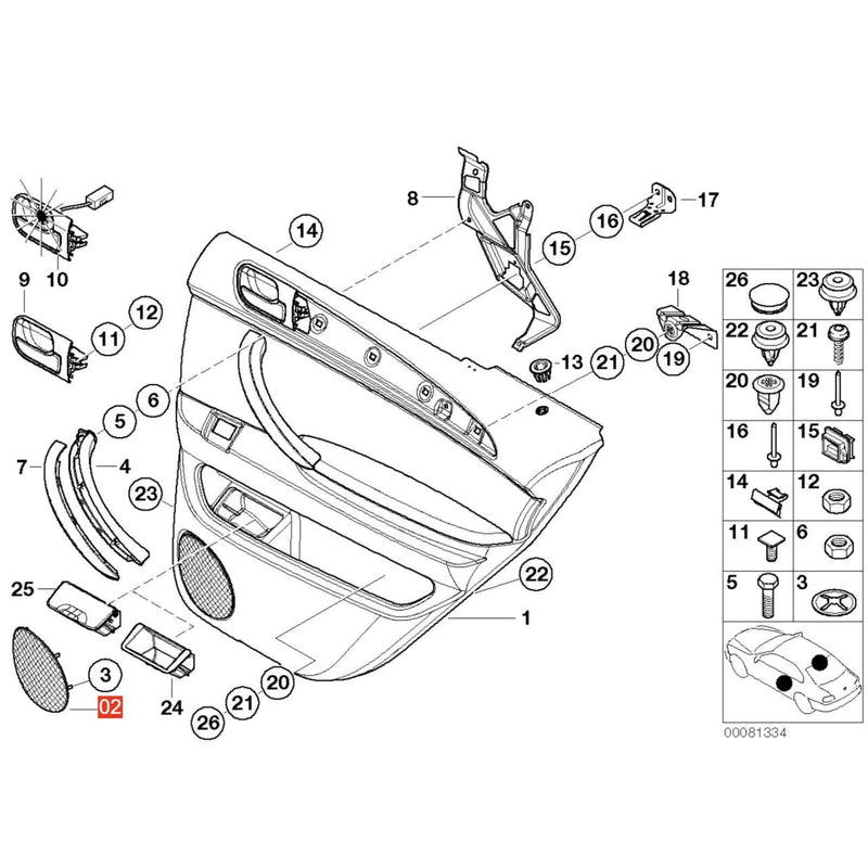 WXZOS Door Speaker Grille Cover Trim Replace w/7Pcs Screws for BMW E53 X5 1999-2006