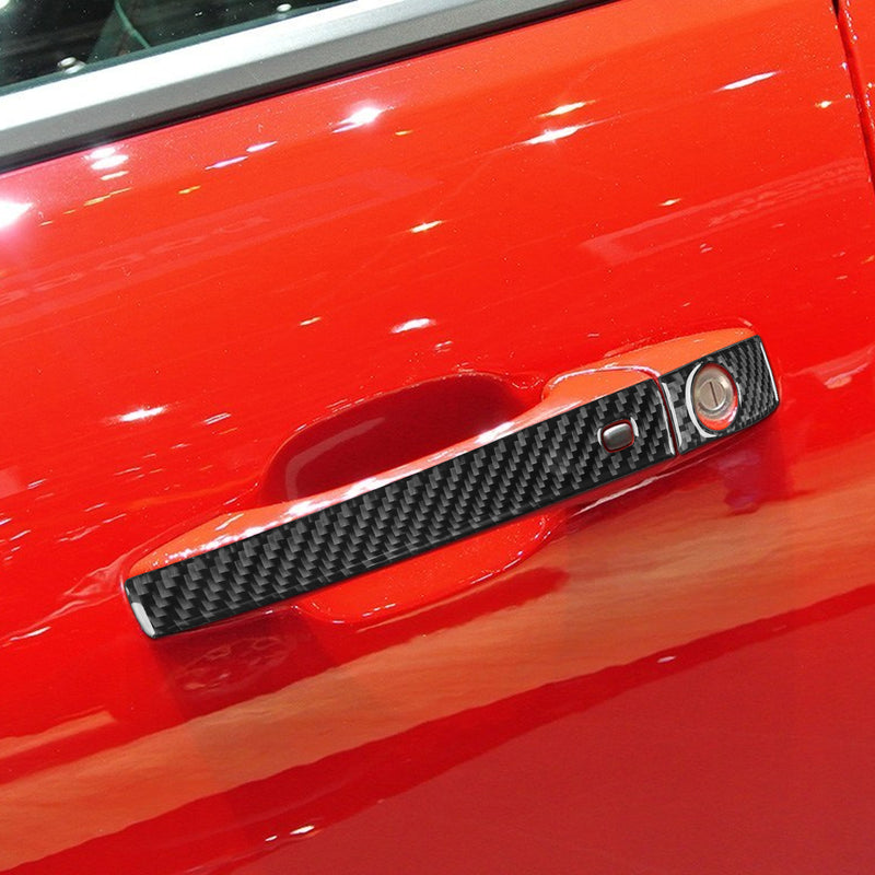 WXZOS Genuine Carbon Fiber RExterior Door Handle Trim for Dodge Durango 2011-2019