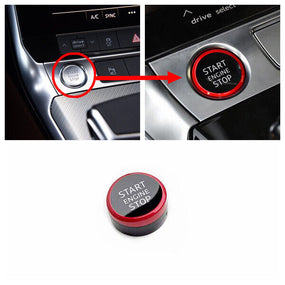 Red Start Stop Switch Push Button Cover for Audi 2019-2022 A6 allroad RS6 Avant
