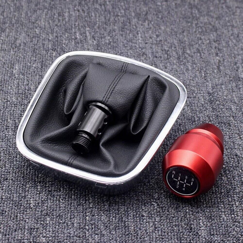5 Speed Aluminum Alloy Gear Shift Knob w/Gaitor Boot for VW Polo 2011-2017 MT