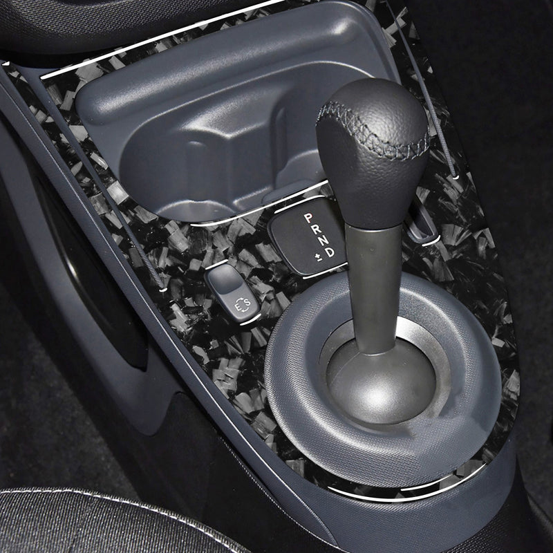 WXZOS Genuine Carbon Fiber Gear Shift Lever Trim for Smart Fortwo Forfour 2016-2021