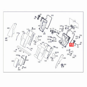 Left Rear Backrest Unlocking Switch Button for Mercedes-Benz GLK X204 2008-2015