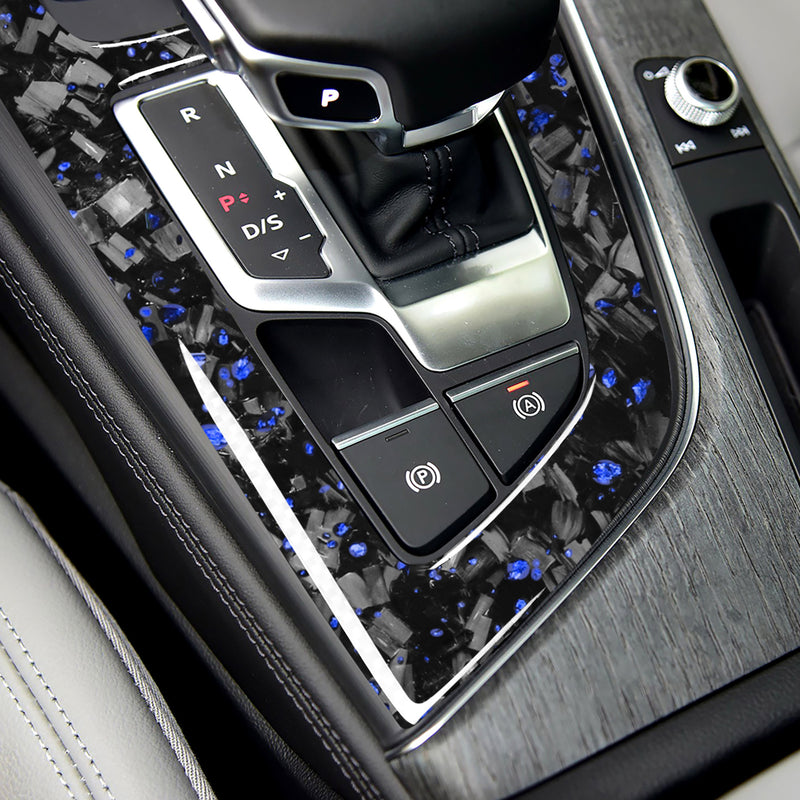 WXZOS Genuine Carbon Fiber Gear Shift Lever Panel Trim for Audi A5 S5 RS5 2017-2019