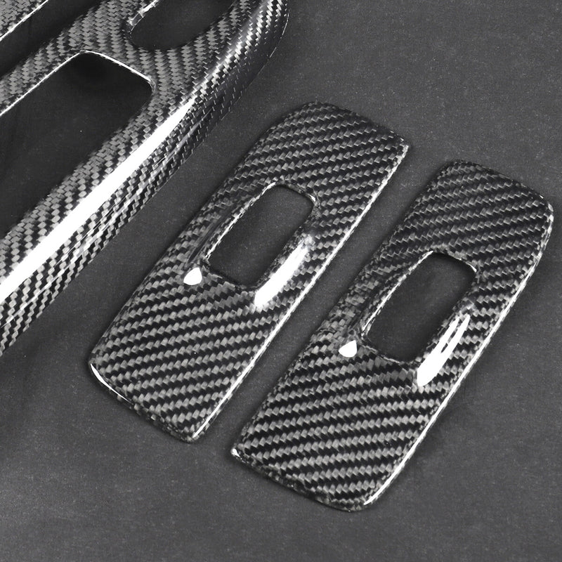 WXZOS Genuine Carbon Fiber Power Window Switch Bezel Cover for Hummer H3 2007-2010