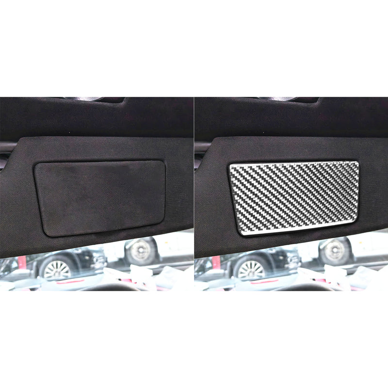 WXZOS Genuine Carbon Fiber Sun Visor Vanity Mirror Trim for Chevrolet Corvette C8 2020