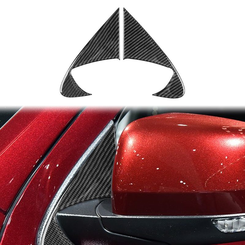 WXZOS Genuine Carbon Fiber RearView Mirior A-pillar Trim for Dodge Durango 2011-2019