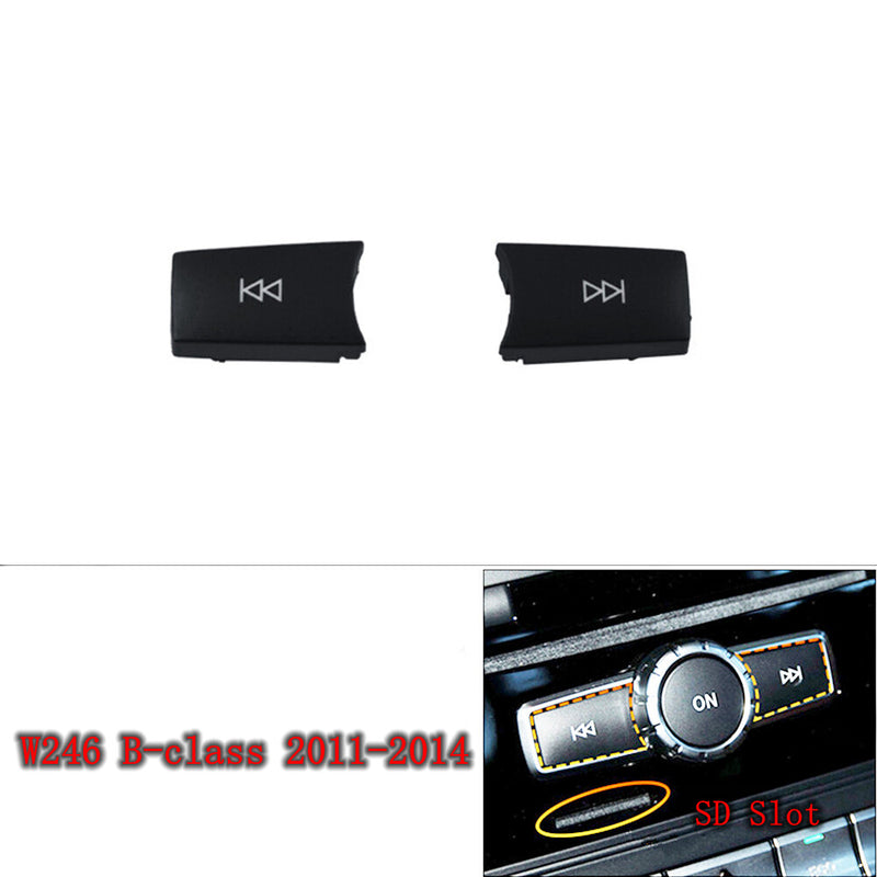 WXZOS CD Audio Control Button Knob Cover Kit for Mercedes-Benz W246 B-class 2011-2014