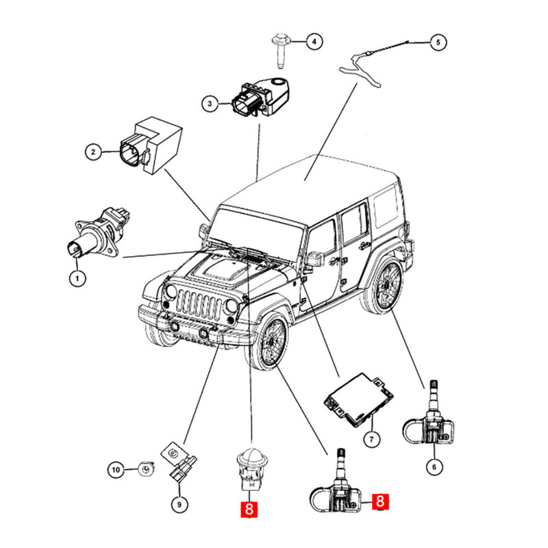 WXZOS Dashboard Sun Load Light Sensor for Jeep Cherokee 2014-2020