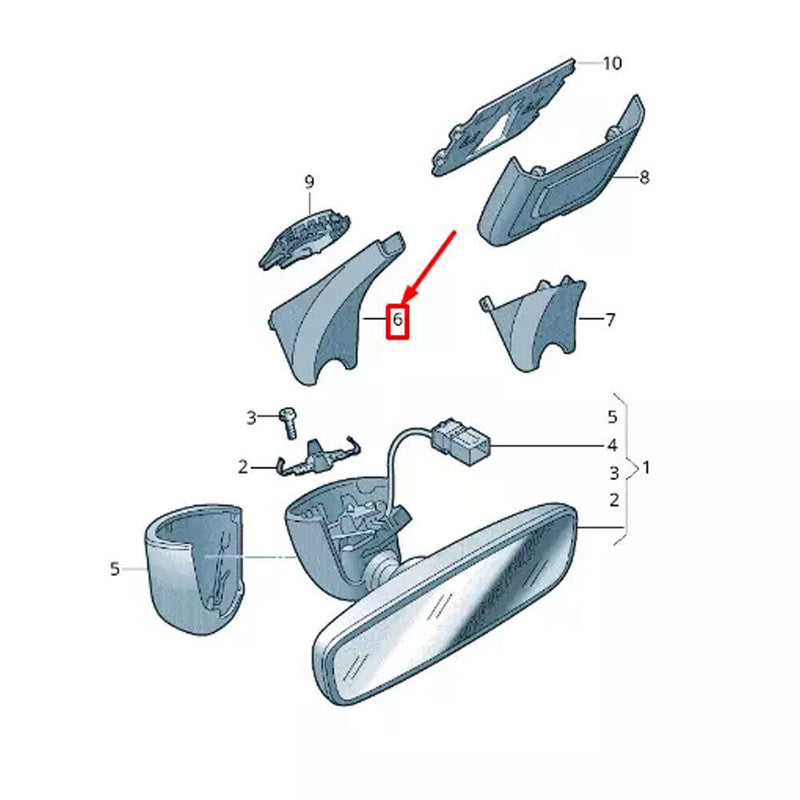 1PZ Guarnizione Cavo Specchio Retrovisore Parabrezza per Audi RS5 Coupe quatt...
