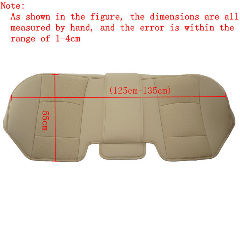 Beige Car Rear Seat PU Leather 3D Surround Car Seat Protector Rear Seat Cover