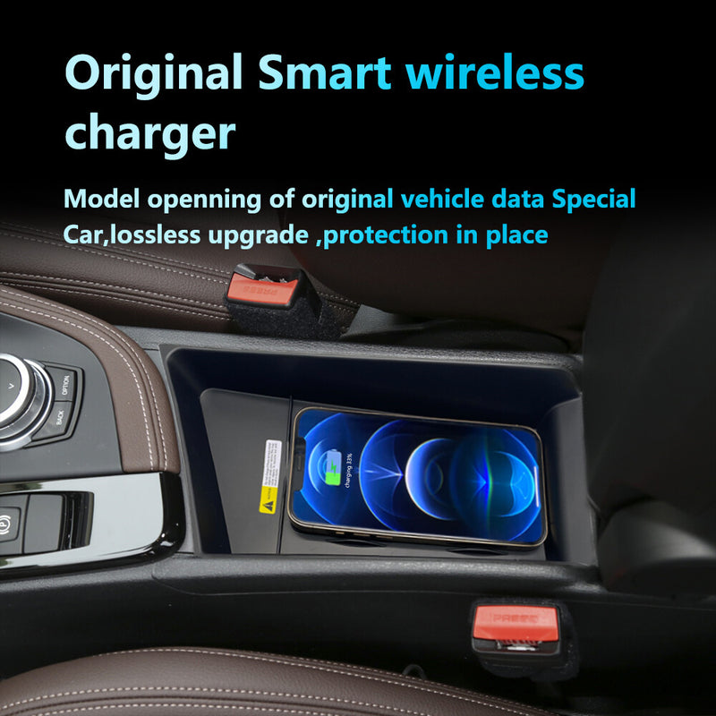 WXZOS Center Console Phone Wireless Fast Charging Pad for BMW X1 F49 2017-2021