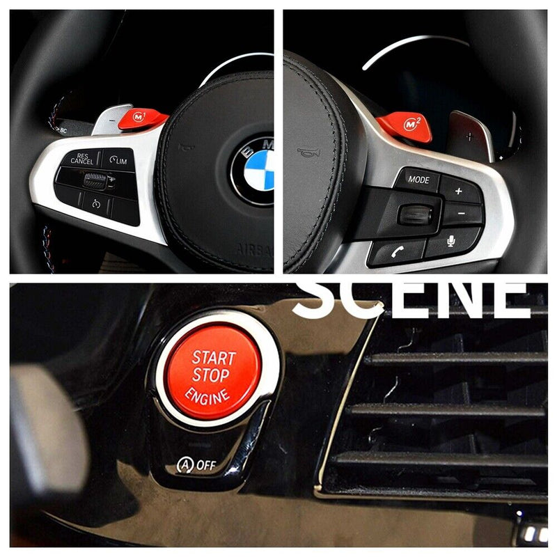 Steering Wheel M1 M2 Control w/Start Stop Button Kit for BMW X3 X4 X5 2019-2022