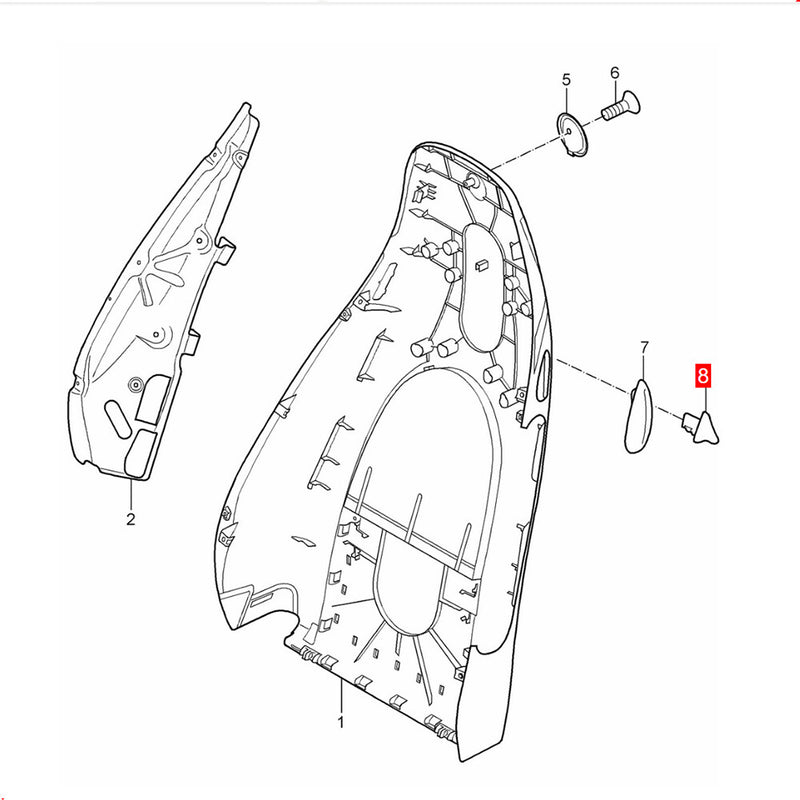 WXZOS Left Seat Backrest Adjustment Button Knob for Porsche Boxster (987) 2005-2012