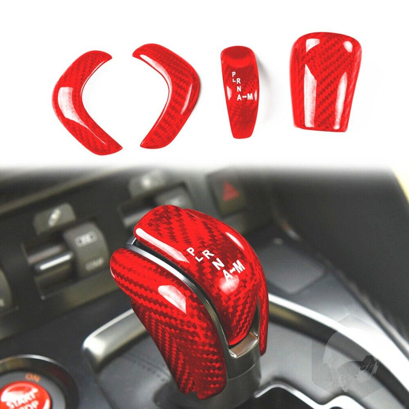 Genuine Carbon Fiber Gear Shift Knob Handle Cover Fit for Nissan GT-R 2017-2022