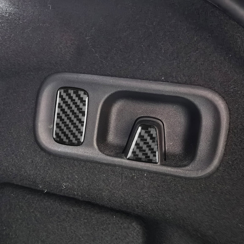 WXZOS Genuine Carbon Fiber Rear Trunk Hooks Trim for Mercedes W206 C-class 2022-2024