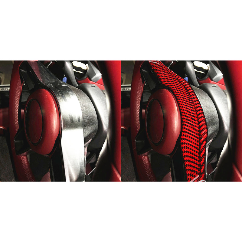 WXZOS Genuine Carbon Fiber Steering Wheel Lower Trim for Porsche 718 Boxster 2017-2025