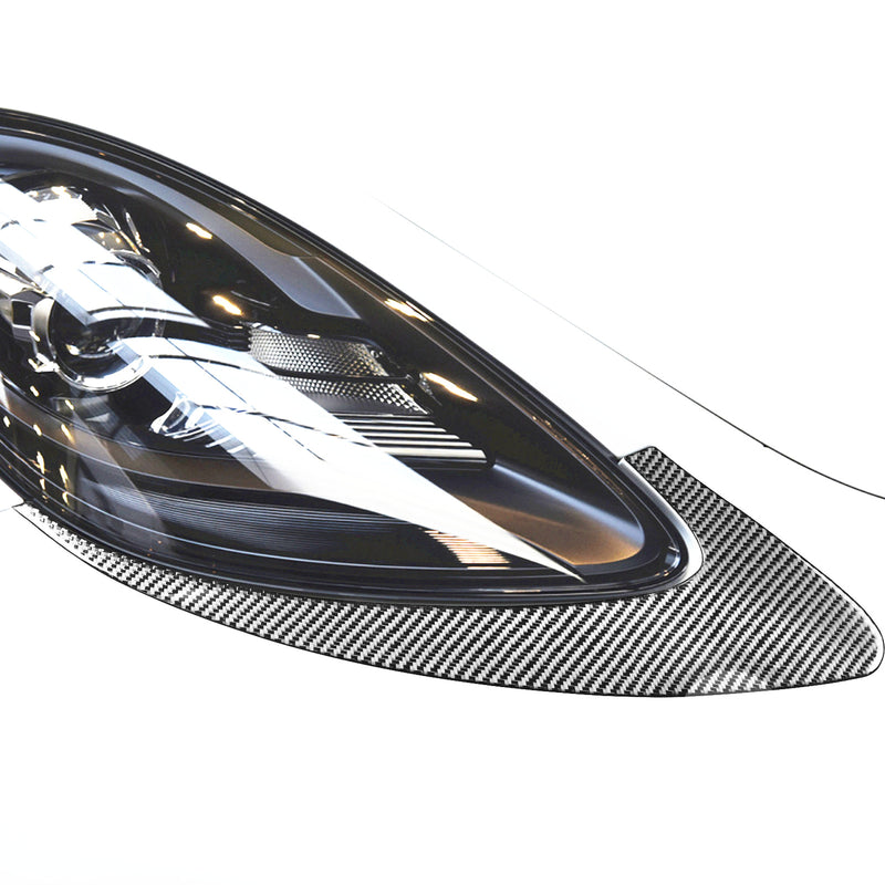 WXZOS Genuine Carbon Fiber Headlight Eyebrow Trim for Porsche 718 Cayman 2017-2025