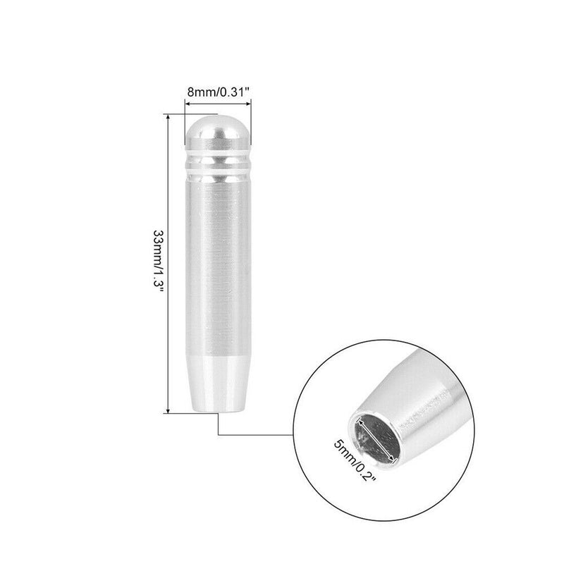 4Pcs Aluminum Alloy Silver Door Lock Knob Pins for BMW 5 Series 2002-2009 E60 4D