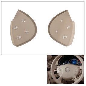 Beige Steering Wheel Control Switch Button Cover for Mercedes-Benz W211 2003-06