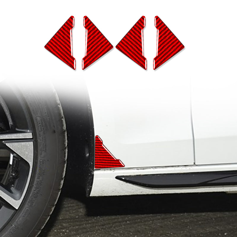 WXZOS Genuine Carbon Fiber Door Plate Anti-Collision Sticker for BMW F06 F12 2012-2018