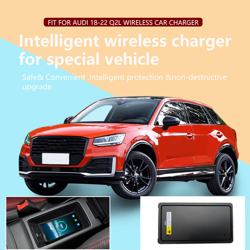 WXZOS Center Console Phone Wireless Fast Charging Pad for Audi Q2 Q2 Quattro 2018-2022