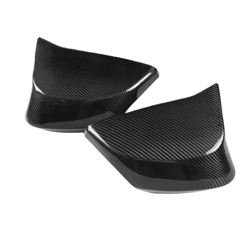 WXZOS Dry Carbon Fiber Side Wing Mirror Cover Trim for Chevrolet Corvette C8 2022-2024