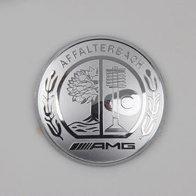 Silver 57mm 3D Steering Wheel Logo Cover Fit for Mercedes Benz AMG