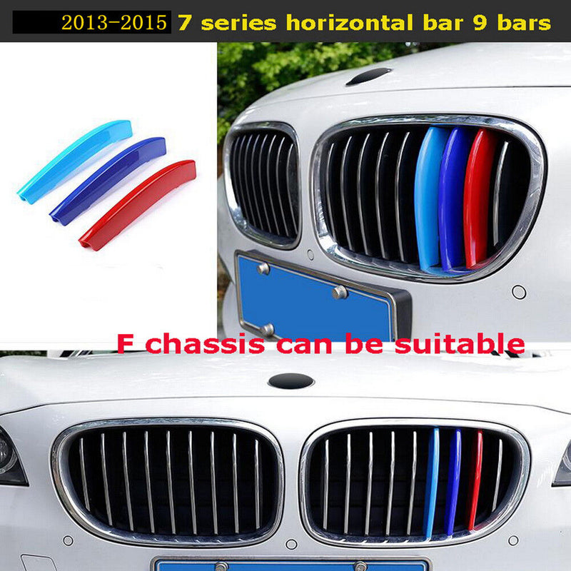 3D Kidney M-Color Sport Grille Bar Cover Trim for BMW 7 Series F04 2013-2015