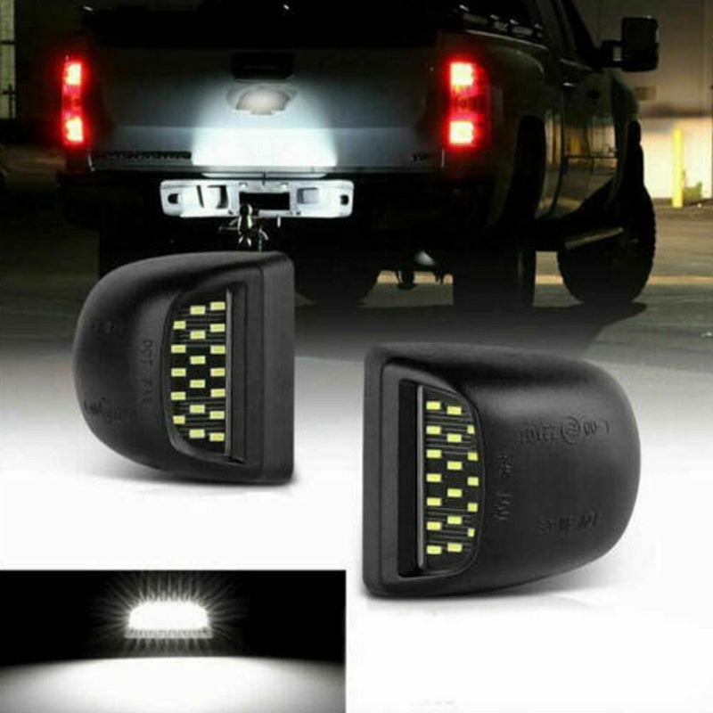 2Pcs 18 LED License Plate Light Lamp For Chevrolet Silverado Sierra Cadillac GMC