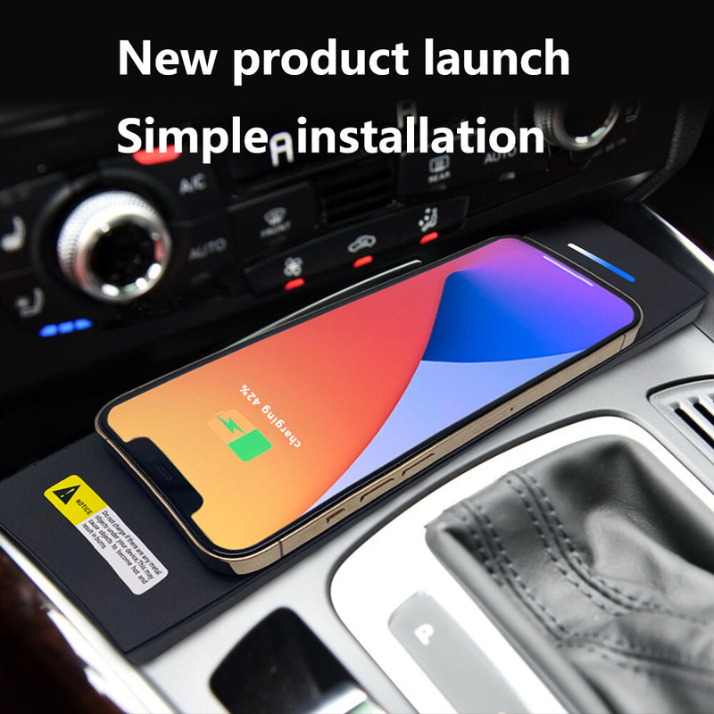 WXZOS Center Console Phone Wireless Fast Charging Pad for Audi Q5 SQ5 2010-2017