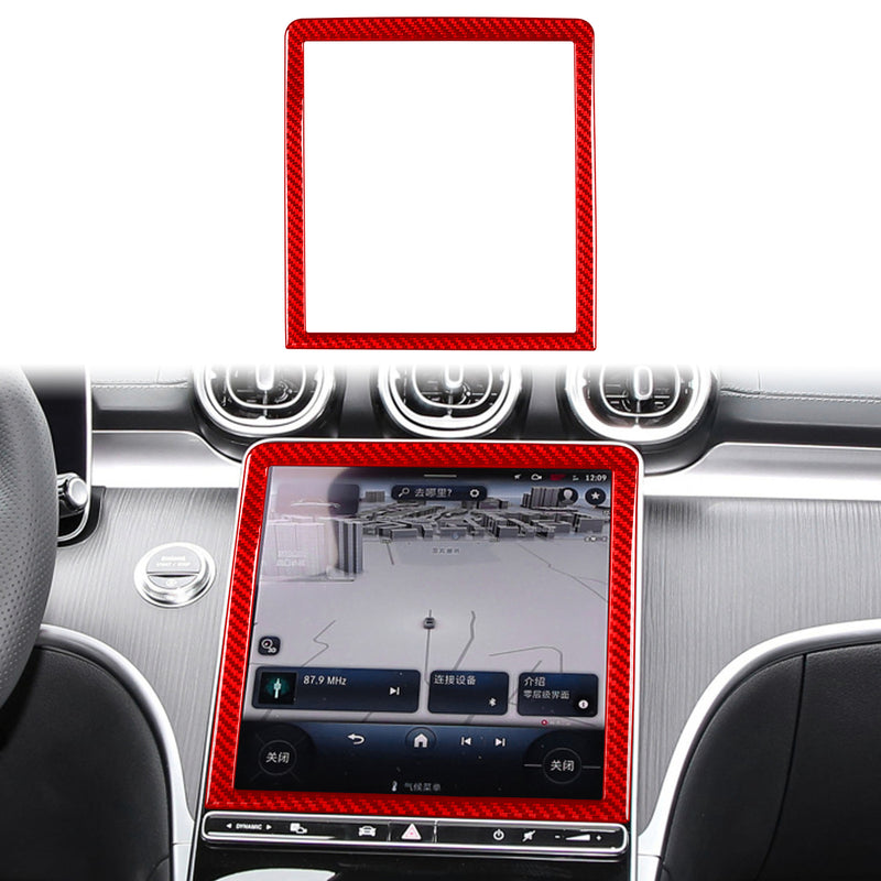 WXZOS Carbon Fiber ‌Center Console LCD Display Screen Trim for Benz W254 GLC 2023-2024