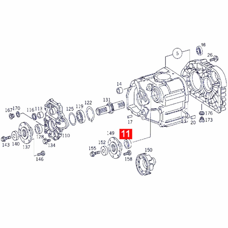 WXZOS Front Transfer Case Shaft Seal for Mercedes-Benz W463 G-Class 2004-2018