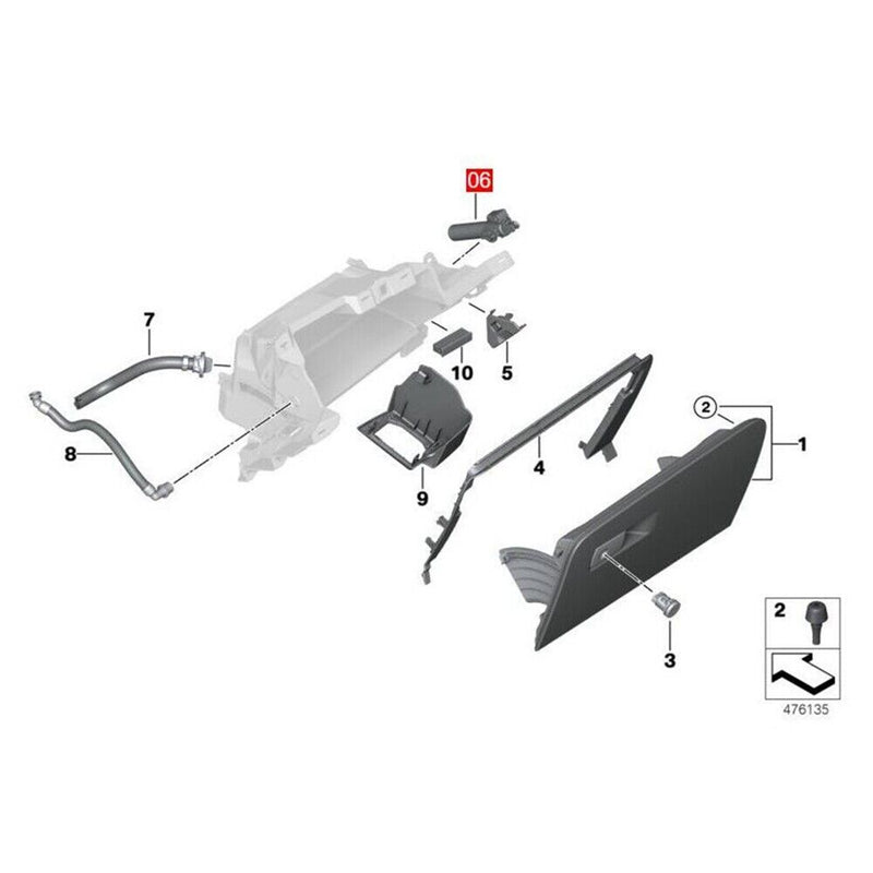 Ammortizzatore Glove Box per BMW Serie 6 G32 2018-2020 Serie 7 G11 G12 2016-2019