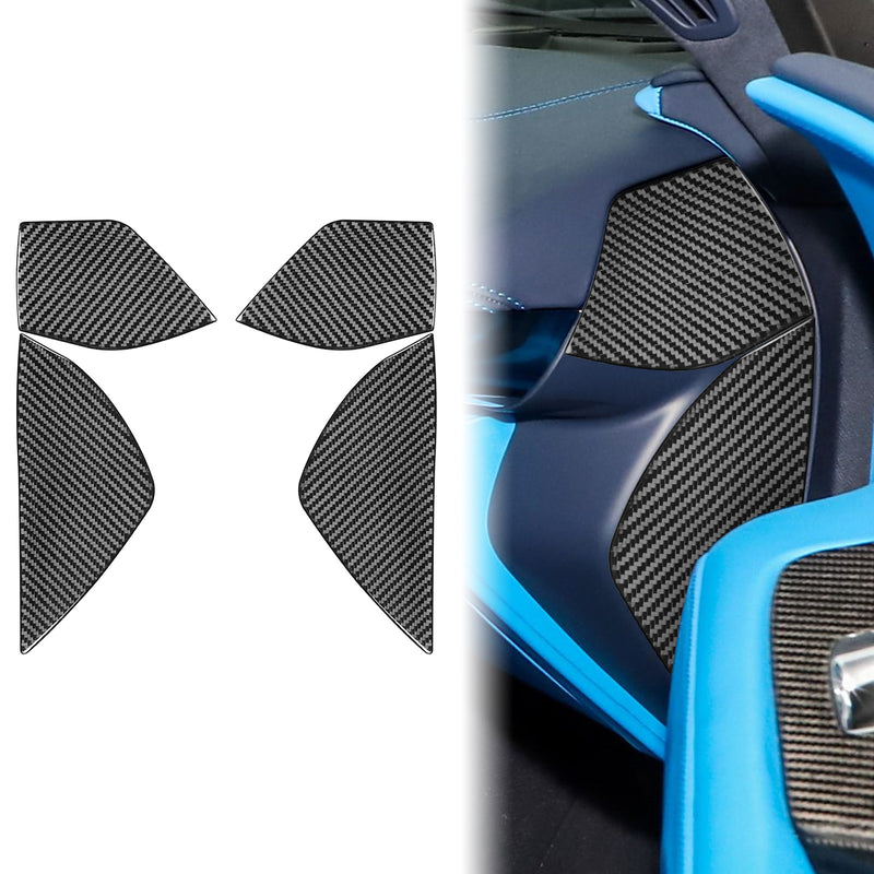 WXZOS Genuine Carbon Fiber Dashboard Side Trim for Chevrolet Corvette C8 2020-2024