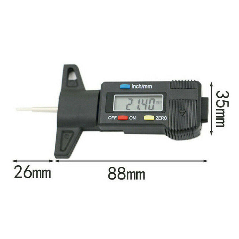 New Digital LCD Display Car Truck Tire Pattern Depth Caliper Gauge