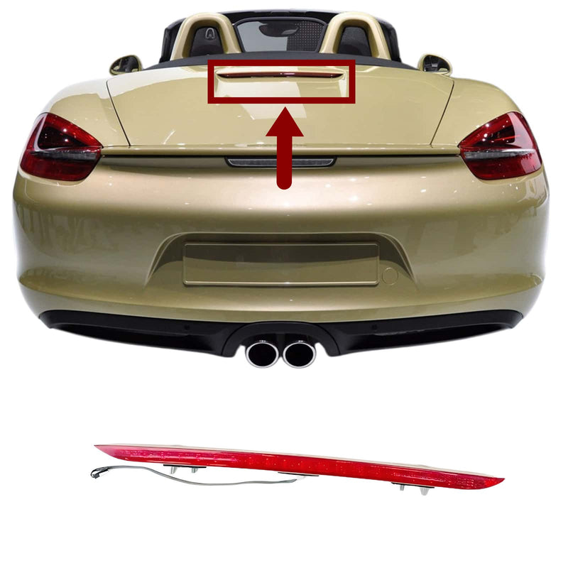WXZOS Rear High Mount 3rd Third Brake Stop Light for Porsche Boxster (981) 2013-2016