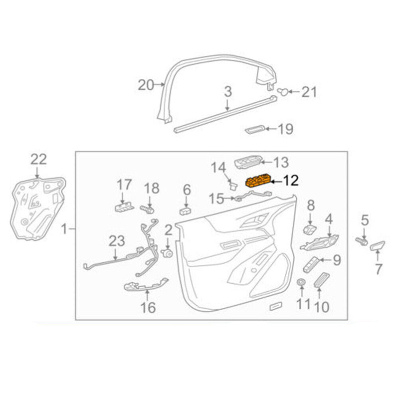 23161707 Front-Lift Gate Switch Left For Chevrolet Equinox 2017-2019