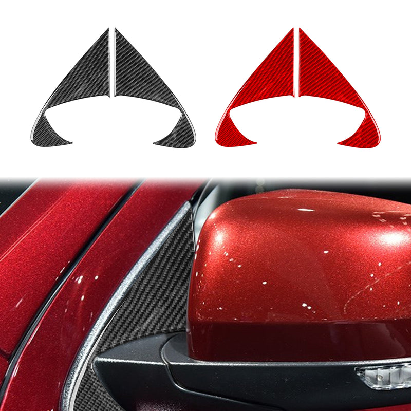 WXZOS Genuine Carbon Fiber RearView Mirior A-pillar Trim for Dodge Durango 2011-2019