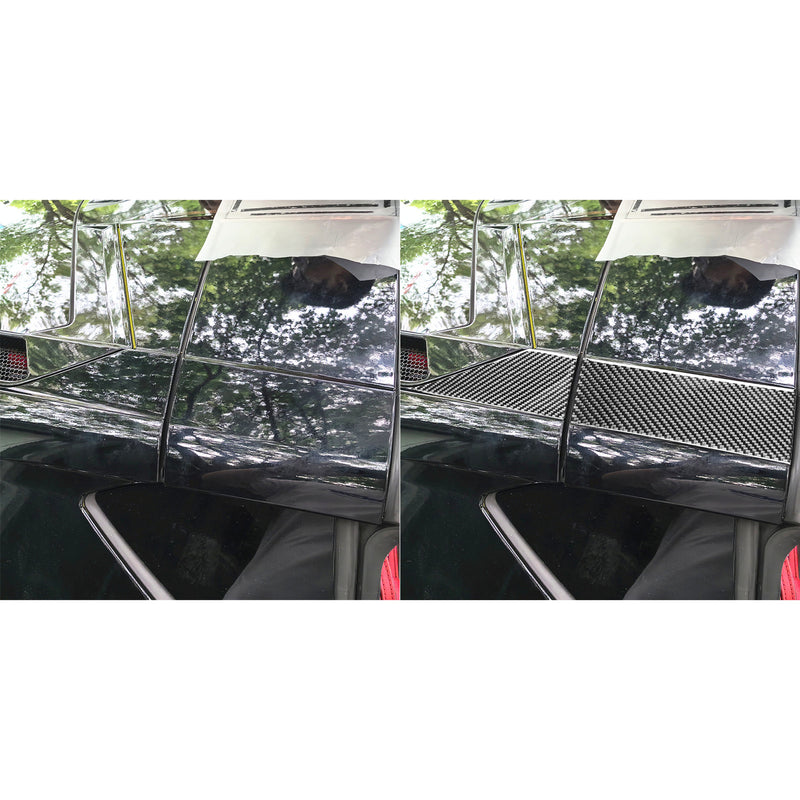WXZOS Genuine Carbon Fiber Roof Side Rails Trim for Chevrolet Corvette C8 2020-2024
