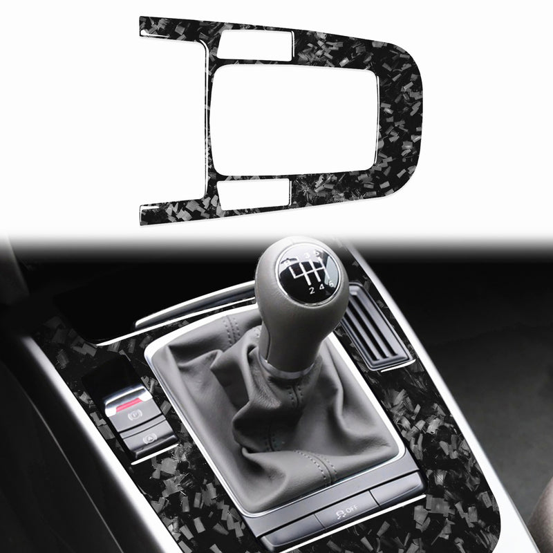 WXZOS Genuine Carbon Fiber Gear Shift Lever Panel Trim for Audi A4 B8 S4 RS4 2009-2012