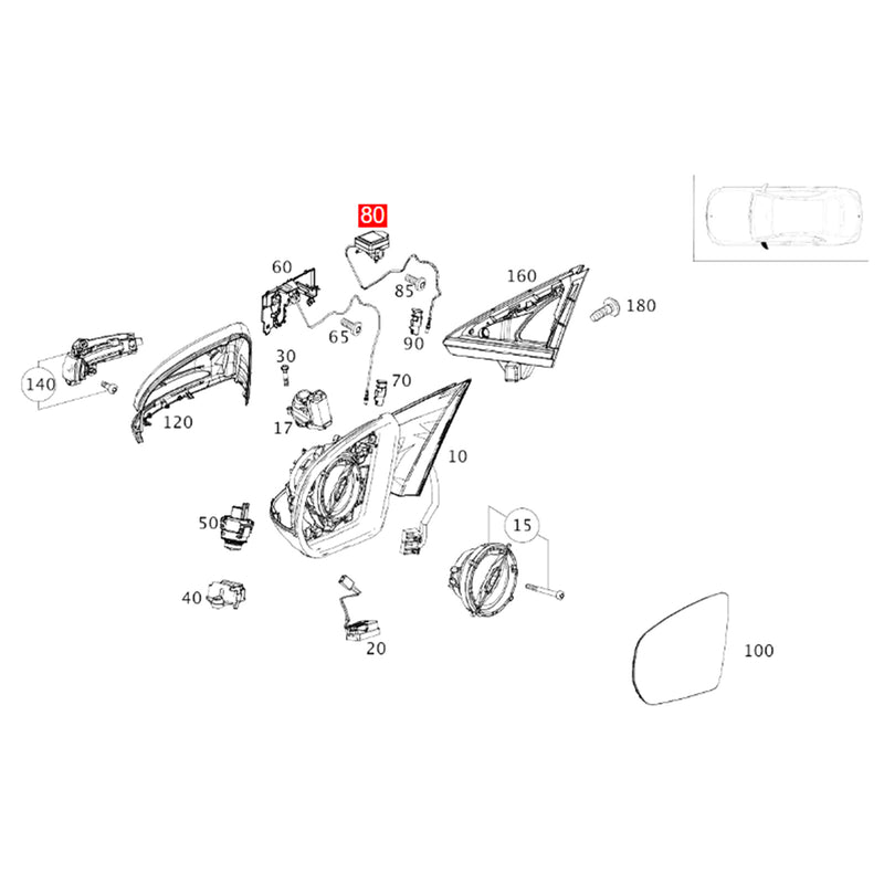 WXZOS Wing Mirror GPS Antenna for Mercedes-Benz W213 E-class 2019-2023