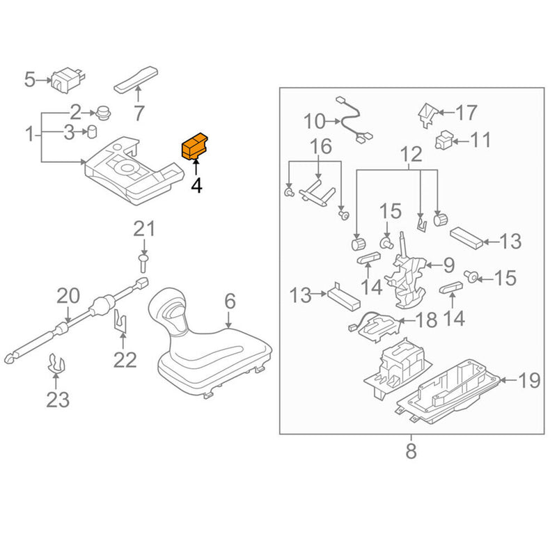 Start Stop Engine Switch Button 4L0905217 for Audi Q7 2007-2009