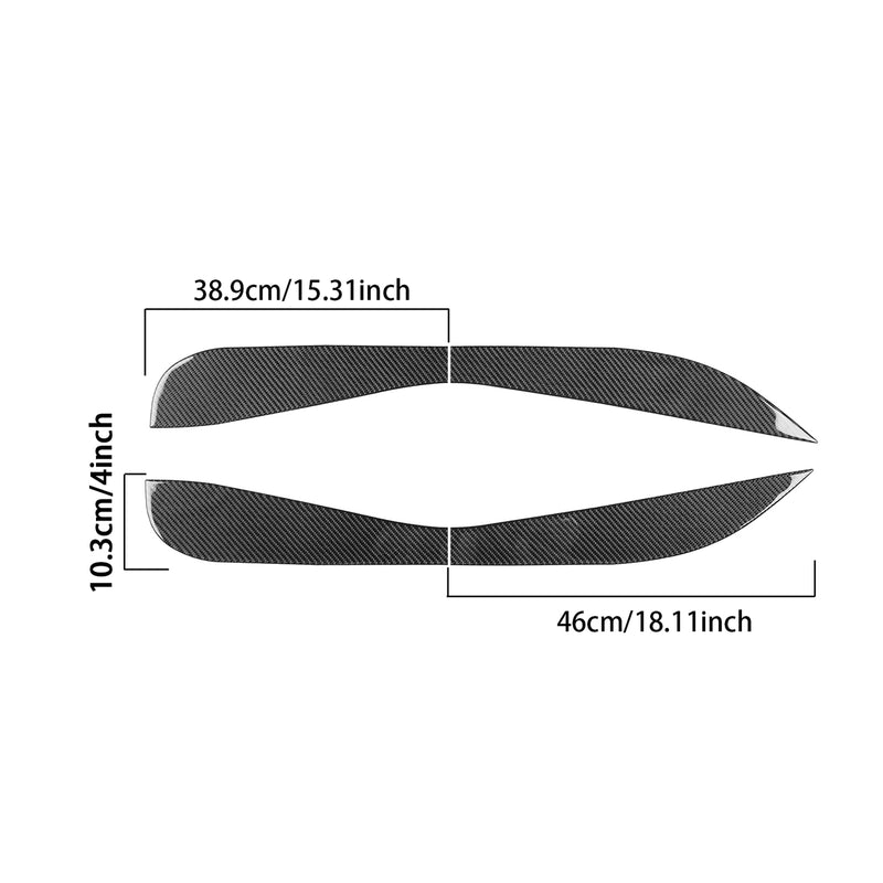 WXZOS Genuine Carbon Fiber Door Sill Protector Trim for Chevrolet Corvette C8 2020-24