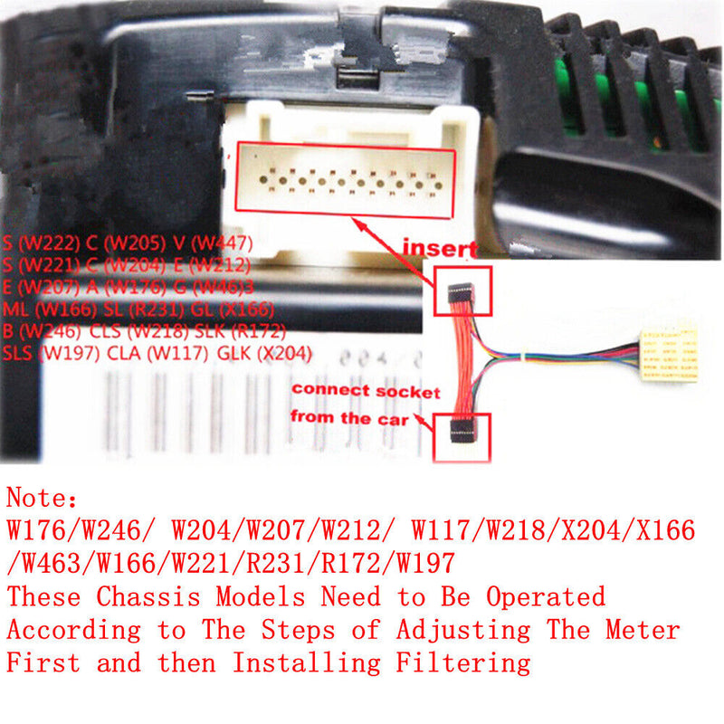 Instrument Cluster KM Filter Can Blocker for Mercedes-Benz X204 X166 R231 R172